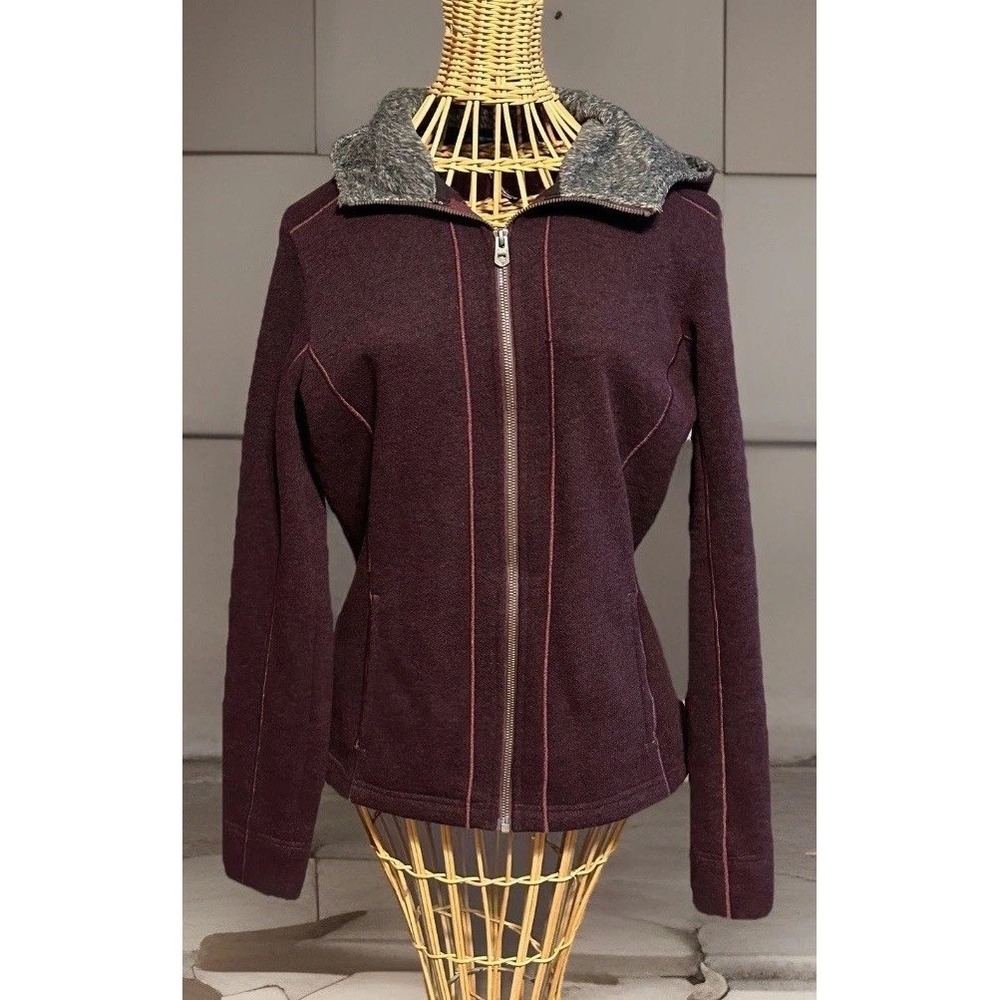 Kuhl Womens S Burgundy Hooded Jacket Rain packable Casual Hiking Casual